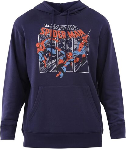 Marvel The Amazing Spider-Man Hoodie Mens Action Poses Graphic Pullover in Saudi Arabia