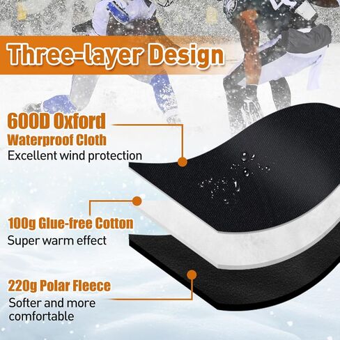 Football Hand Warmer Pouch- Soft Warm Windproof Sports Hand Warming Pouch with Zipped Pocket Adjustable Strap, Youth Hand Warmer Hand Muff for Football Hiking Camping Cycling Outdoor Recreation in Kuwait