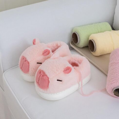 Cute Capybara Slippers for Kids,Toddler House Slippers,Kids Funny Soft Fuzzy Winter Animal Shoes for Girls Boys,Capybara Gifts in Saudi Arabia