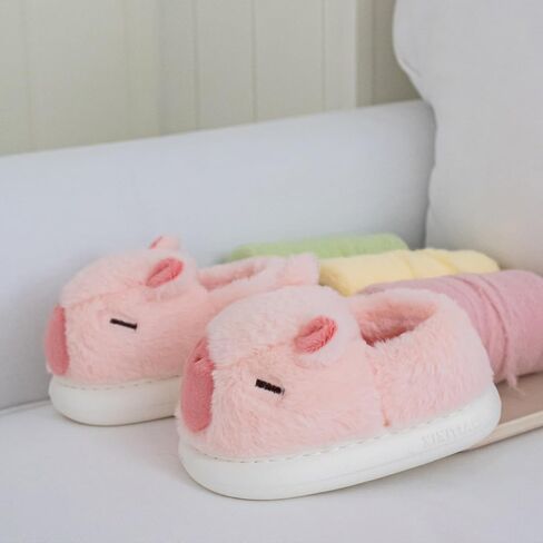 Cute Capybara Slippers for Kids,Toddler House Slippers,Kids Funny Soft Fuzzy Winter Animal Shoes for Girls Boys,Capybara Gifts in Saudi Arabia