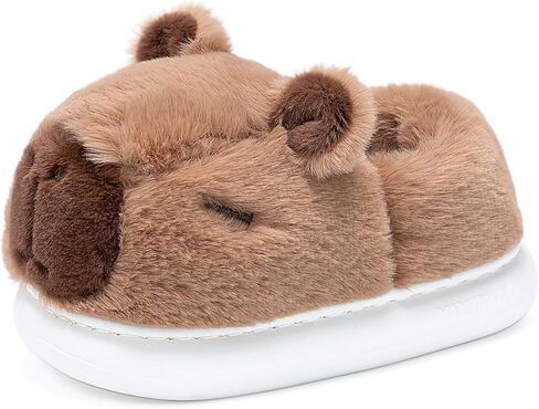 Cute Capybara Slippers for Kids,Toddler House Slippers,Kids Funny Soft Fuzzy Winter Animal Shoes for Girls Boys,Capybara Gifts in Saudi Arabia