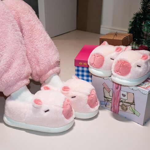 Cute Capybara Slippers for Kids,Toddler House Slippers,Kids Funny Soft Fuzzy Winter Animal Shoes for Girls Boys,Capybara Gifts in Saudi Arabia