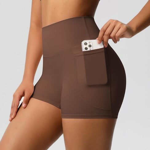 Women's High Waist Workout Shorts Breathable Elastic Lounge Yoga Shorts in Saudi Arabia
