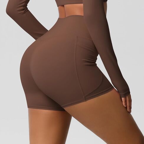 Women's High Waist Workout Shorts Breathable Elastic Lounge Yoga Shorts in Saudi Arabia