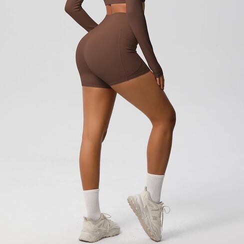 Women's High Waist Workout Shorts Breathable Elastic Lounge Yoga Shorts in Saudi Arabia