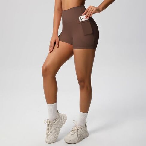 Women's High Waist Workout Shorts Breathable Elastic Lounge Yoga Shorts in Saudi Arabia