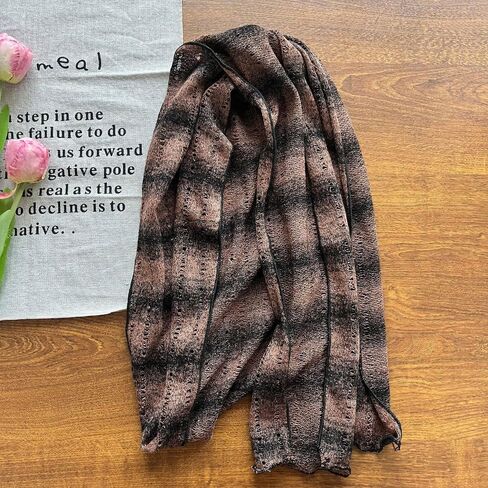 Chiffon Neck Scarf for Women Lightweight Scarves Long Scarfs Elegant Pattern Sheer Shawls Wraps in Saudi Arabia