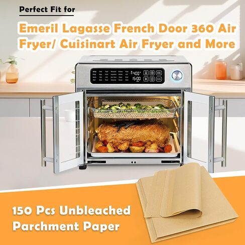 YQL 150PCS Air Fryer Liners for Ninja DZ071/Instant 9 Qt DualZone FlexBasket Air Fryer, Air Fryer Accessories Disposable Parchment Paper for Air Fryer in Saudi Arabia