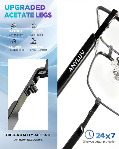 ANYLUV Reading Glasses for Men Blue Light Carbon Fiber Computer Blocking Reader Glasses Mens Blocker 2.0 Magnification in Kuwait