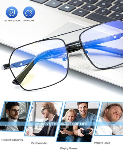 ANYLUV Reading Glasses for Men Blue Light Carbon Fiber Computer Blocking Reader Glasses Mens Blocker 2.0 Magnification in Kuwait