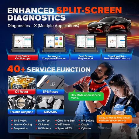 Autel MaxiSYS Ultra S2 Top AI Intelligent Scanner، 2025 UltraS2 ترقية أداة المسح الضوئي MSUltra MS919، 6 في 1 VCMI2، 3.0 طوبولوجيا، DVI متعدد النقاط، Motor Truspeed، اختبار EV، 48 خدمة، ترميز البرمجة in Saudi Arabia