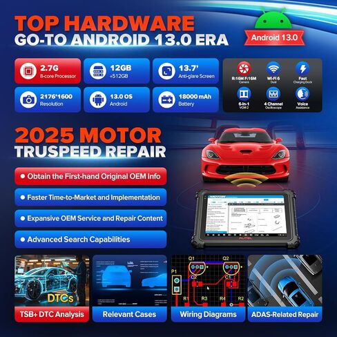Autel MaxiSYS Ultra S2 Top AI Intelligent Scanner، 2025 UltraS2 ترقية أداة المسح الضوئي MSUltra MS919، 6 في 1 VCMI2، 3.0 طوبولوجيا، DVI متعدد النقاط، Motor Truspeed، اختبار EV، 48 خدمة، ترميز البرمجة in Saudi Arabia
