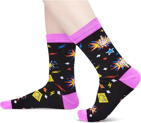 HAPPYPOP Funny Socks for Women - Fart Sarcastic Silly Fuck Off Socks, Novelty Gifts for Mom Her in Saudi Arabia