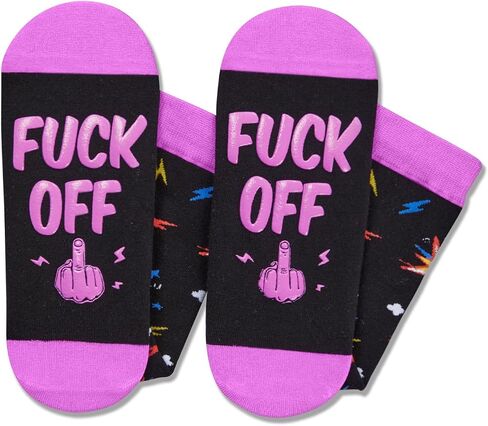 HAPPYPOP Funny Socks for Women - Fart Sarcastic Silly Fuck Off Socks, Novelty Gifts for Mom Her in Saudi Arabia