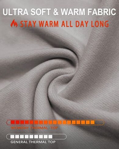 WOWENY Women's V Neck Long Sleeve Thermal Shirts Fleece Pullover Top Soft Base Layer Undershirts Basic Cold Weather in Kuwait