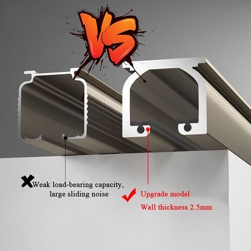 Ceiling Curtain Track 1m-6m Heavy-Duty Curtain Rail Ceiling or Wall Mount for Living Room Bedroom Room Divider,Champagne-ceiling-3m(2 * 1.5m) in Saudi Arabia