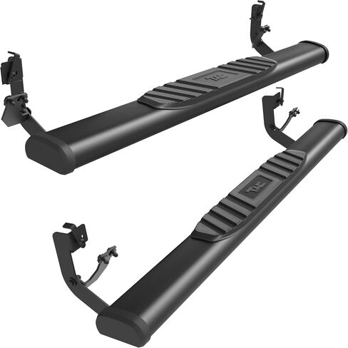 TAC Arrow Side Steps Running Boards Compatible with 2009-2018 Dodge RAM 1500 | 2010-2024 2500/3500 Heavy Duty Regular Cab Truck Pickup 5" Aluminum Texture Black Step Rails Nerf Bars Lightweight in Saudi Arabia