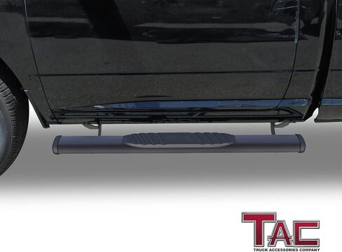 TAC Arrow Side Steps Running Boards Compatible with 2009-2018 Dodge RAM 1500 | 2010-2024 2500/3500 Heavy Duty Regular Cab Truck Pickup 5" Aluminum Texture Black Step Rails Nerf Bars Lightweight in Saudi Arabia