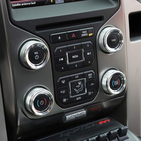 Voodonala for Ford F150 Air Conditioner Switch CD Button Knob for F150 2013 2014(Aluminum Alloy Silver) in Saudi Arabia