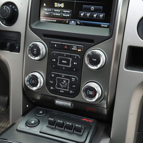 Voodonala for Ford F150 Air Conditioner Switch CD Button Knob for F150 2013 2014(Aluminum Alloy Silver) in Saudi Arabia
