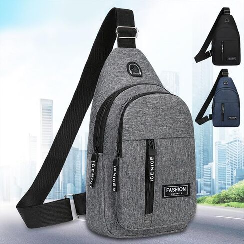 Canvas Crossbody Bag for Men Lightweight Large Capacity Crossbody Bag Outdoor Sports Shoulder Bags in Saudi Arabia