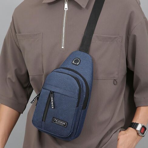 Canvas Crossbody Bag for Men Lightweight Large Capacity Crossbody Bag Outdoor Sports Shoulder Bags in Saudi Arabia