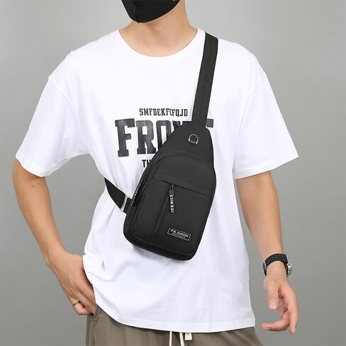 Canvas Crossbody Bag for Men Lightweight Large Capacity Crossbody Bag Outdoor Sports Shoulder Bags in Saudi Arabia