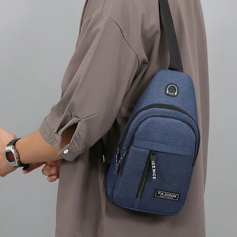 Canvas Crossbody Bag for Men Lightweight Large Capacity Crossbody Bag Outdoor Sports Shoulder Bags in Saudi Arabia