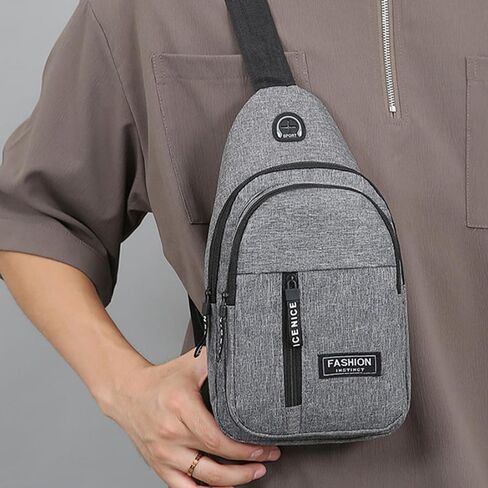 Canvas Crossbody Bag for Men Lightweight Large Capacity Crossbody Bag Outdoor Sports Shoulder Bags in Saudi Arabia