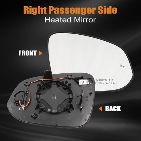 GXARTS Right Passenger Side Mirror Glass Heat Blind Spot 89731-0E371 Compatible With Toyota Highlander 2020 2021 2022 2023 2024 in Saudi Arabia