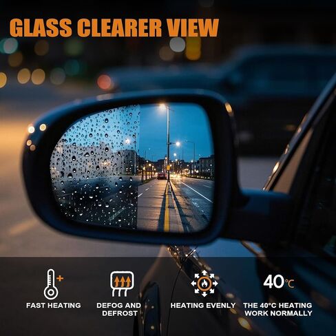 GXARTS Right Passenger Side Mirror Glass Heat Blind Spot 89731-0E371 Compatible With Toyota Highlander 2020 2021 2022 2023 2024 in Saudi Arabia