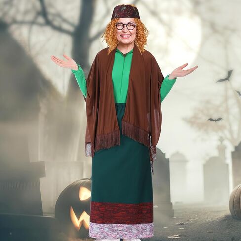 Coume 4 Pcs Halloween Professor Costume Skirt Vest Headband Punk Wig for Movie Cosplay Halloween Women Dress up in Saudi Arabia