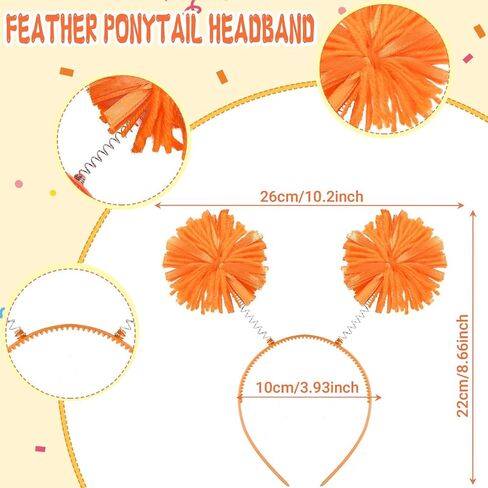 Halloween Women Orange Costume Include Headband Yellow Mustache and Eyebrows for Book Character Cosplay in Saudi Arabia