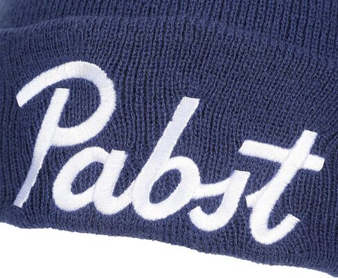 Bioworld Pabst Script Logo Embroidery Acrylic Knit Standard Cuff Beanie in Saudi Arabia