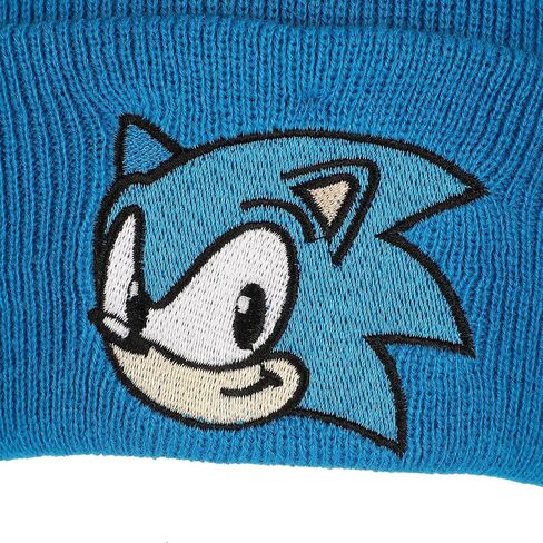 Bioworld Sonic The Hedgehog Chucky Text Embroidery Acrylic Knit Standard Cuff Beanie in Saudi Arabia