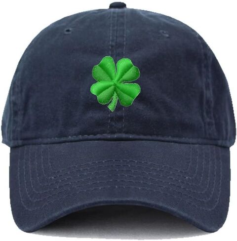 Men's Baseball Caps Four Leaf Clover Embroidered Dad Hat Washed Cotton Hat in Saudi Arabia