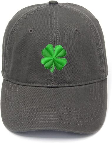Men's Baseball Caps Four Leaf Clover Embroidered Dad Hat Washed Cotton Hat in Saudi Arabia