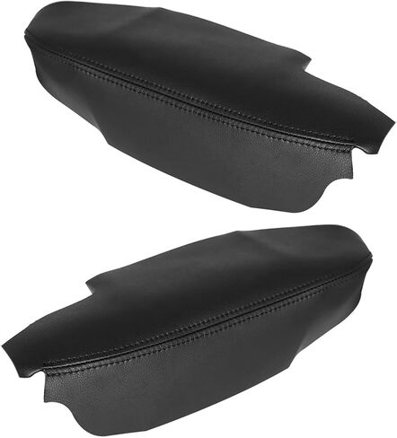 Artificial Leather Car Front Door Panel Armrest Cover 2Pcs Replacement for Acura TSX 2009-2014 Black in Kuwait