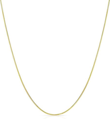 قلادة من الذهب الأصفر أو الذهب الأبيض عيار 14 قيراط من Floreo مقاس 0.90 مم من الألماس الصلب على شكل ثعبان دائري، 16 بوصة، 18 بوصة، 20 بوصة، أو 24 بوصة in Kuwait