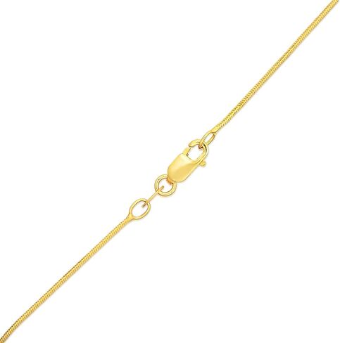 قلادة من الذهب الأصفر أو الذهب الأبيض عيار 14 قيراط من Floreo مقاس 0.90 مم من الألماس الصلب على شكل ثعبان دائري، 16 بوصة، 18 بوصة، 20 بوصة، أو 24 بوصة in Kuwait