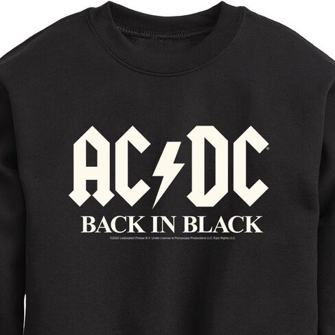 HYBRID APPAREL - ACDC - Glow in The Dark - Back in Black - Toddler & Youth Crewneck Fleece Sweatshirt in Saudi Arabia
