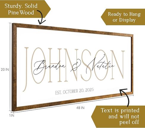 هدايا زفاف شخصية للأزواج، علامة خشبية in Kuwait