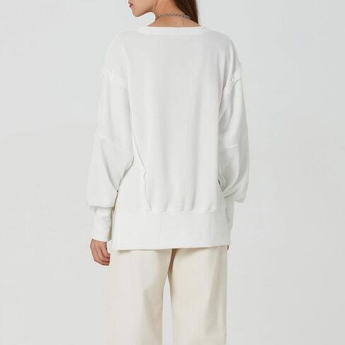 Crewneck جرافيك البلوز Y2k المرأة في سن المراهقة فتاة طويلة الأكمام المتضخم لطيف الشاطئ سترة فضفاضة Vintage البلوز الأعلى in Saudi Arabia
