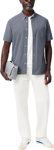 Lacoste Men's Core Collection Regular Fit Short Sleeve Checked Shirt in Saudi Arabia