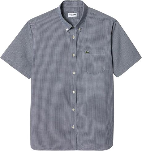 Lacoste Men's Core Collection Regular Fit Short Sleeve Checked Shirt in Saudi Arabia