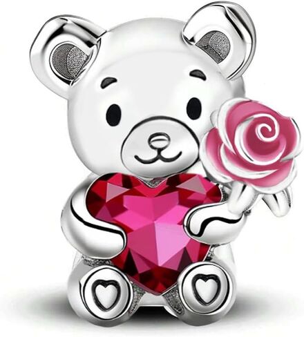 سحر سلسلة الحيوانات اللطيفة من MADEONE لسوار سحر فضي للأساور والقلائد، هدايا للنساء in Kuwait