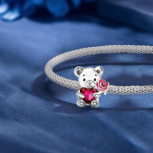 سحر سلسلة الحيوانات اللطيفة من MADEONE لسوار سحر فضي للأساور والقلائد، هدايا للنساء in Kuwait