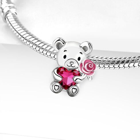 سحر سلسلة الحيوانات اللطيفة من MADEONE لسوار سحر فضي للأساور والقلائد، هدايا للنساء in Kuwait