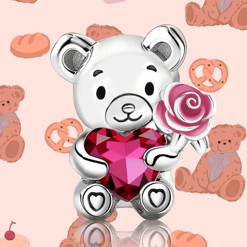 سحر سلسلة الحيوانات اللطيفة من MADEONE لسوار سحر فضي للأساور والقلائد، هدايا للنساء in Kuwait