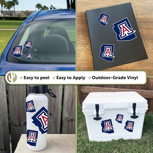 ملصق جامعة أريزونا لصبار الصحراء UA Wildcats ملصقات شارات الفينيل زجاجة مياه للكمبيوتر المحمول سجل قصاصات السيارة T3 (النوع 3-1) in Kuwait